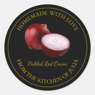 Étiquette de chiche à oignon rouge fait maison   N