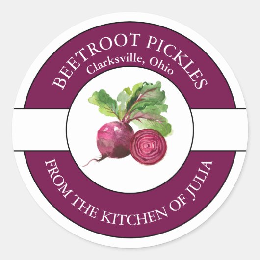 Étiquette de chiche de betterave (Devant)