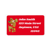 Étiquette de chien de dessin (Devant)