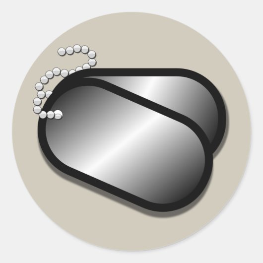 étiquette de chien militaire (Devant)