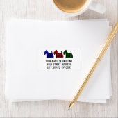 Étiquette de Chiens écossais de Noël à la mode (En situation)