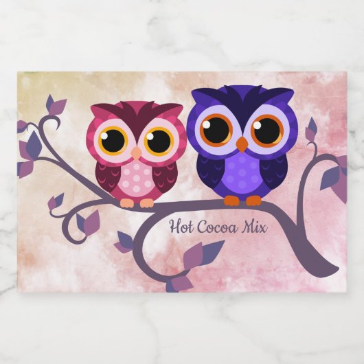 Étiquette de Chocolat Chaud (Étiquettes simples)