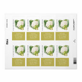 Étiquette de chou-fleur chicellé fait maison moder (Feuille entière)