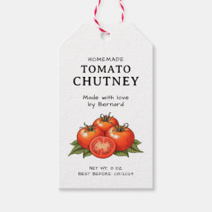 Étiquette de chutney de tomate