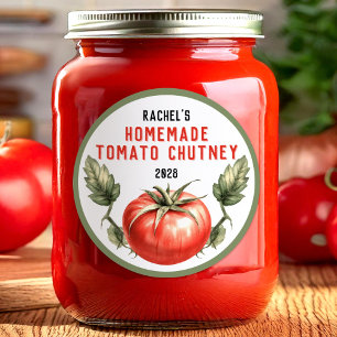 Étiquette de Chutney de Tomate fait maison de styl
