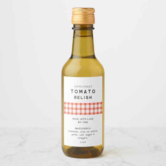 Étiquette de chutney de tomate maison modifiable (Devant)