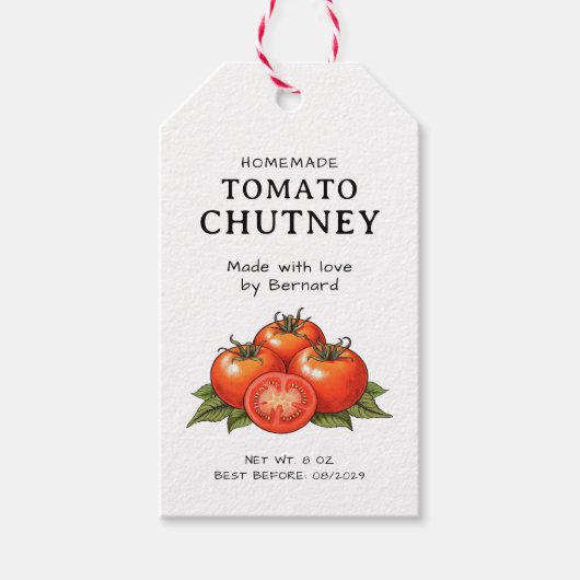 Étiquette de chutney de tomates (Devant)