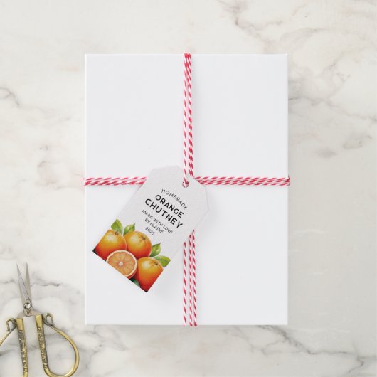 Étiquette de chutney orange maison (Avec de la ficelle)
