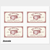 Étiquette de cidre de pomme Vintage entièrement mo (Feuille)