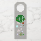 Étiquette de cintre de bouteille de Noël (Dos)
