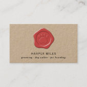 étiquette de cire à pattes de chien rustique (Devant)