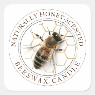 Étiquette de cire d'abeille réaliste
