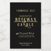 Étiquette de cire d'abeilles de la ferme (Étiquettes simples)