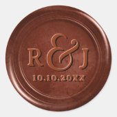 Étiquette de cire en cuivre en terre cuite avec in (Devant)