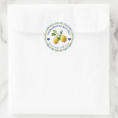 Étiquette de citrons faits maison à l'aquarelle (Sac)