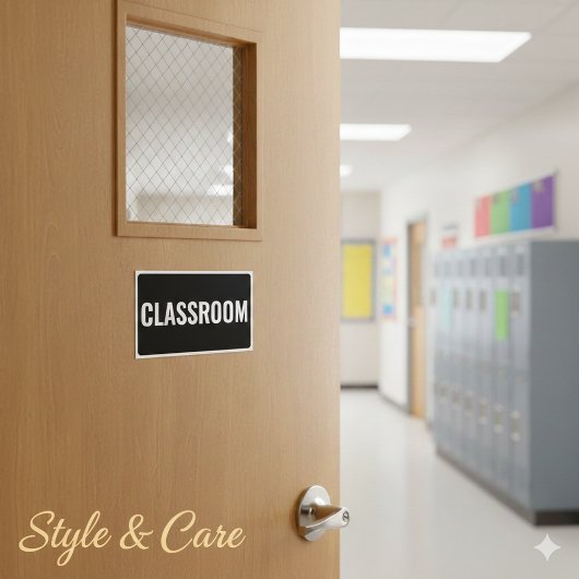 Étiquette de CLASSE élégante au format rectangulai