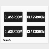 Étiquette de CLASSE élégante au format rectangulai (Feuille)