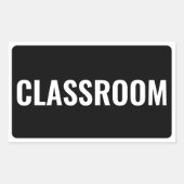 Étiquette de CLASSE élégante au format rectangulai (Devant)