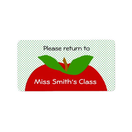 Étiquette de classe S'il vous plaît retourner - po (Devant)