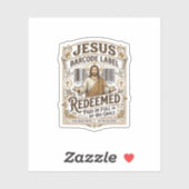 Étiquette de code-barres Jésus Rachetée Jésus Code (Feuille)