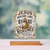étiquette de code-barres Jésus Rachetée Jésus code (Neutre)
