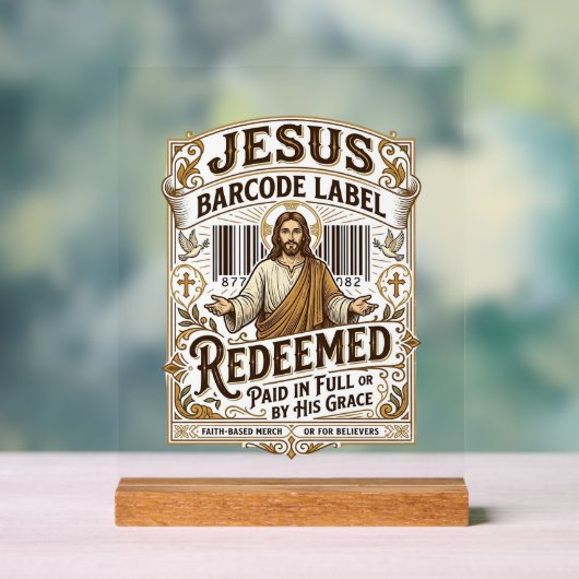 étiquette de code-barres Jésus Rachetée Jésus code (Neutre)