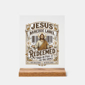 étiquette de code-barres Jésus Rachetée Jésus code (Recto)