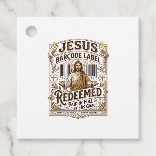 étiquette de code-barres Jésus Rachetée Jésus code (Devant)