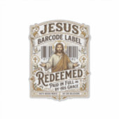 étiquette de code-barres Jésus Rachetée Jésus code (Devant)