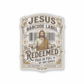 étiquette de code-barres Jésus Rachetée Jésus code (Devant)
