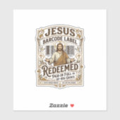 étiquette de code-barres Jésus Rachetée Jésus code (Feuille)