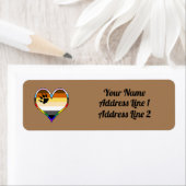 Étiquette de coeur de la Pride de l'ours (En situation)