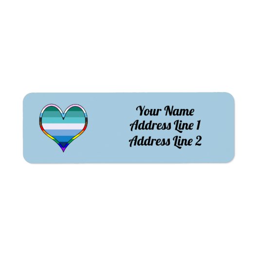 Étiquette de coeur gay pride (Devant)