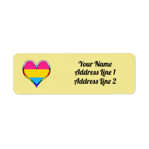 Étiquette de coeur Pan Pride