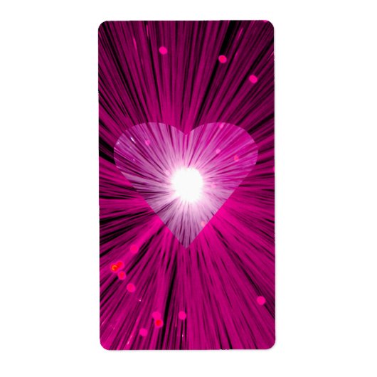 Étiquette de coeur rose (Devant)