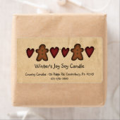 Étiquette De Coeurs Et De Pain D'Épice (En situation)