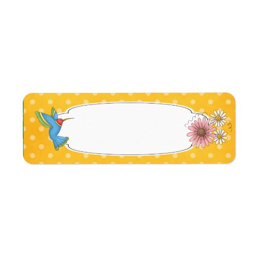 Étiquette de colibri (Devant)
