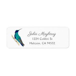 Étiquette de colibri