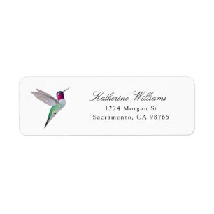 Étiquette de Colibri d'Anna