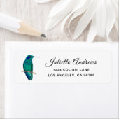 Étiquette de colibri mexicain (En situation)