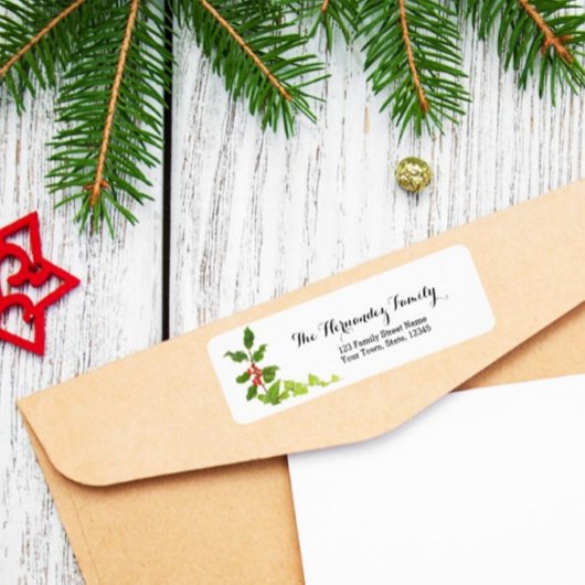 Étiquette de collection Joyeux Berry Noël de Noël
