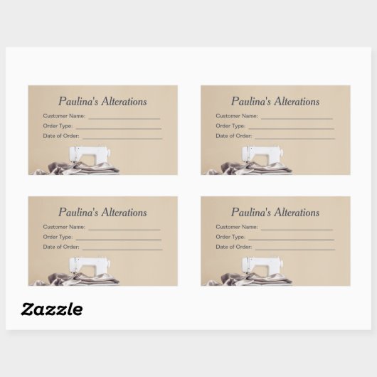 Étiquette de commande client Seamstress (Feuille)