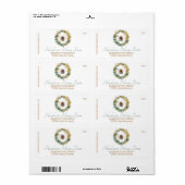 Étiquette de commerce de couronne de abeille à mie (Feuille entière)