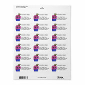 Étiquette de commerce de cupcakes pour révélation (Feuille entière)