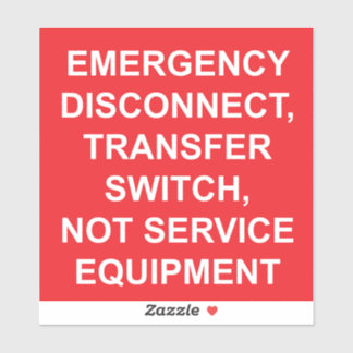 Étiquette de commutateur de transfert de déconnexi