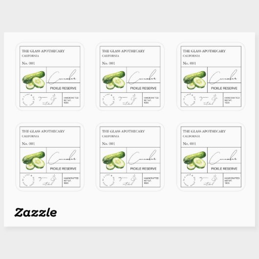 Étiquette de Concombre Apothécaire (Feuille)