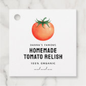 Étiquette de condiment de tomate avec tomate rouge (Devant)