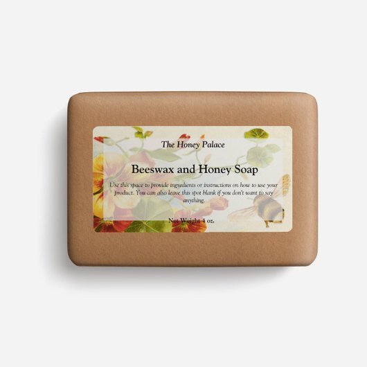 Étiquette de conditionnement de savon floral d'abe