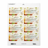 Étiquette de conditionnement de savon floral de mi (Feuille entière)