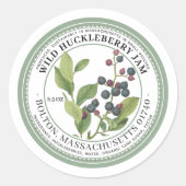 Étiquette de confiture avec Huckleberries autochto (Devant)